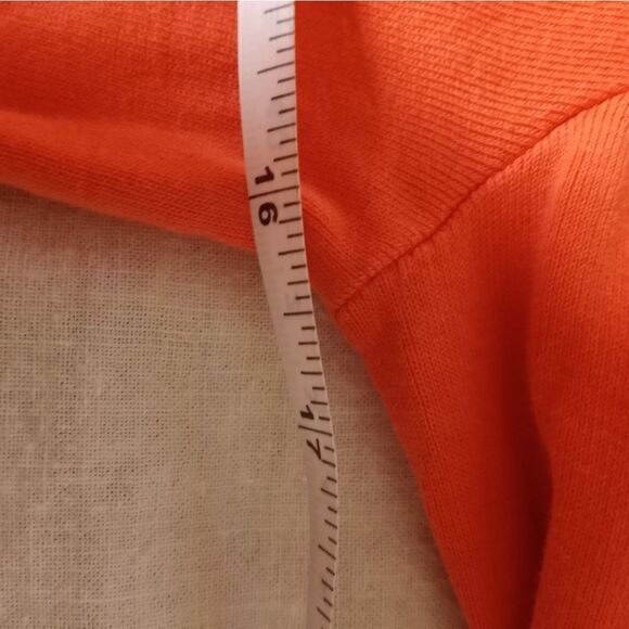 Lauren by Ralph Lauren Orange Blouse Medium Women's V-neck 3/4 Sleeve - Picture 5 of 7